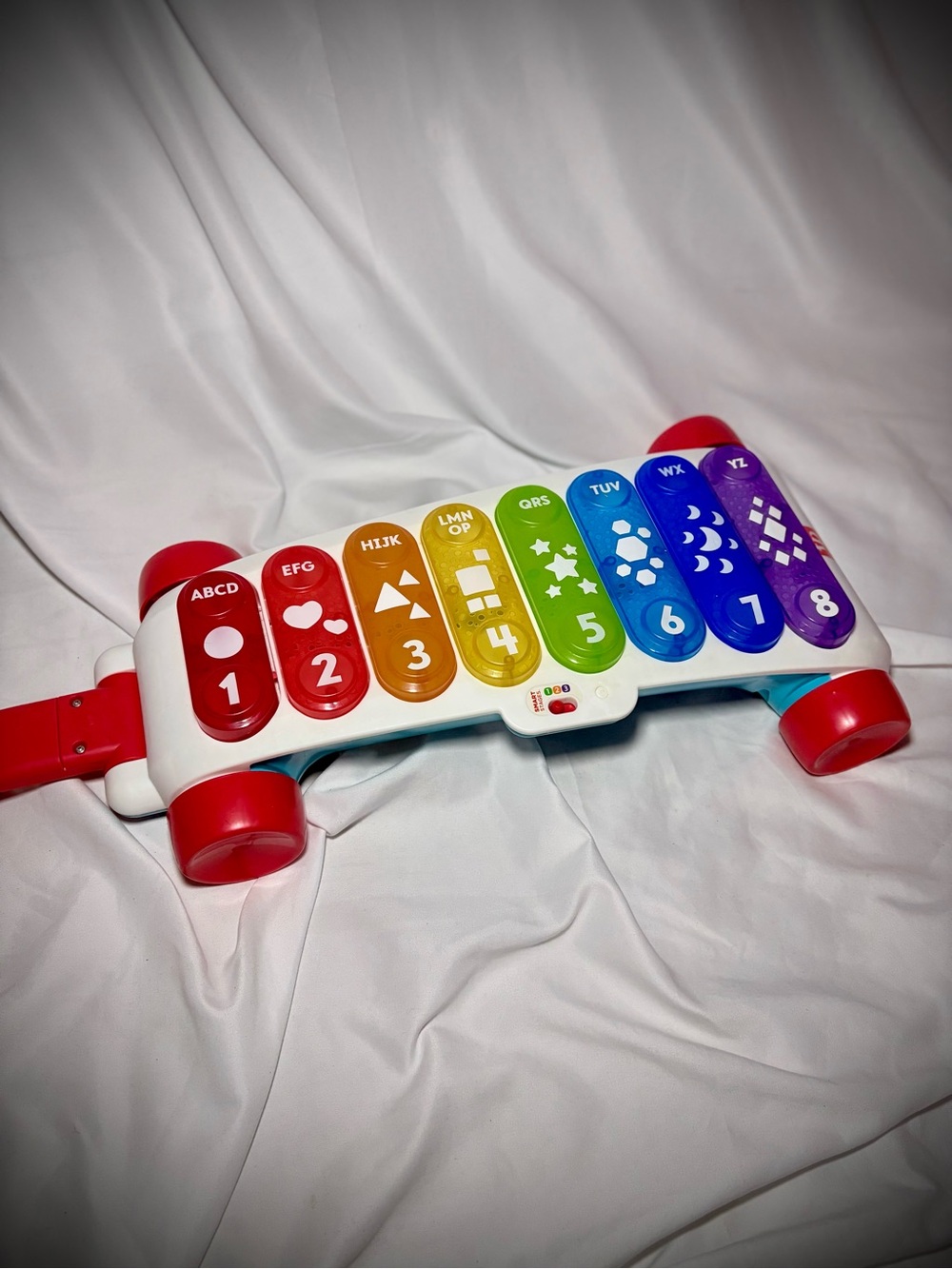 Colorful Rainbow Xylophone Push Toy with Numbered Keys